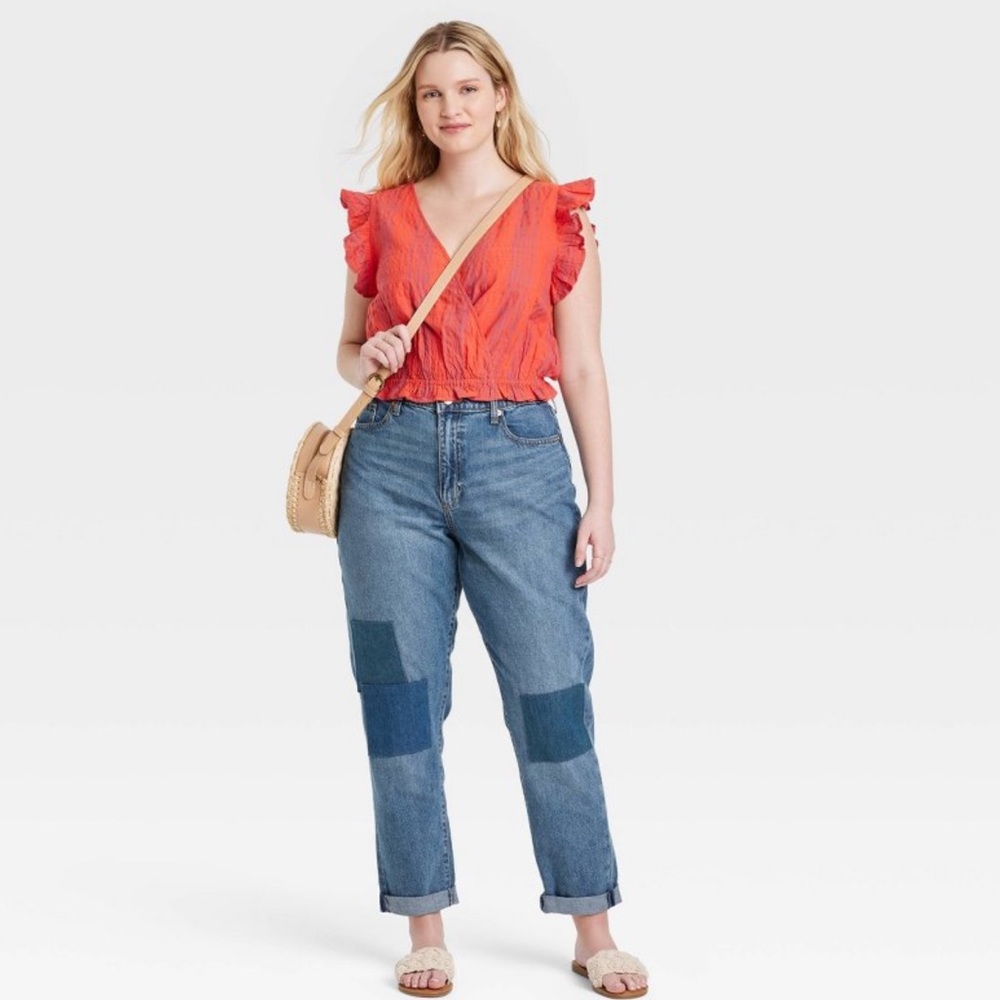 🔥SALE🏷️NWT Universal Thread - Women's High-Rise Boyfriend Jeans-Medium Wash 18